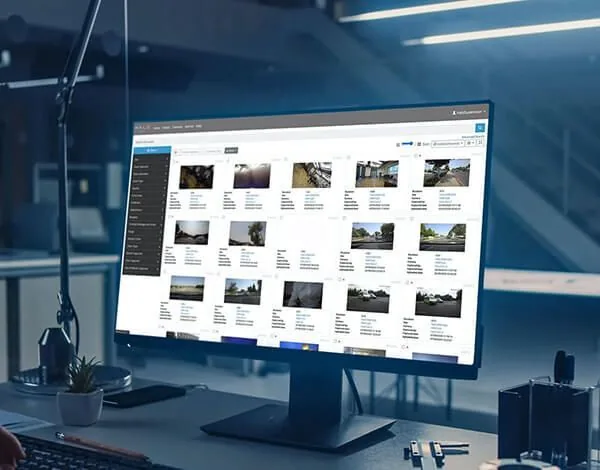 HALOS Vault video library on a desktop monitor